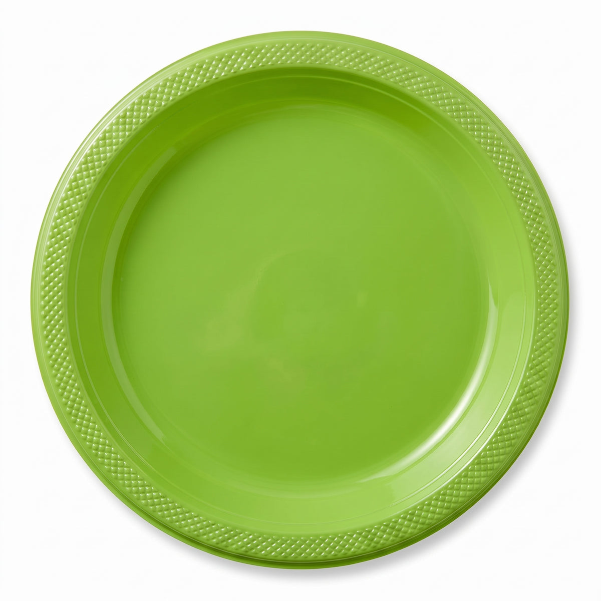 Kiwi Green 7" Round Plastic Plates - 50 Count