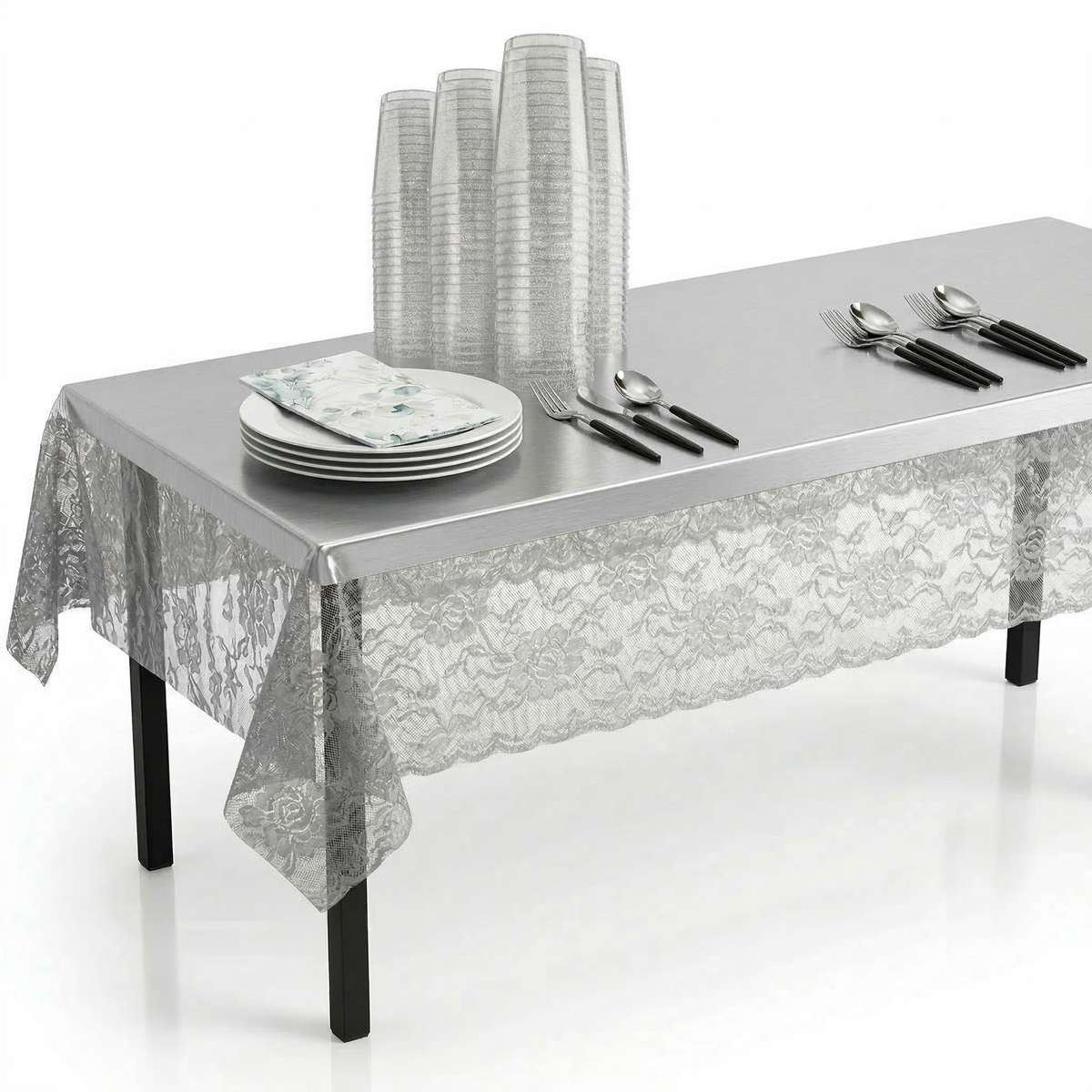 Silver Elegance Party Kit - For 20 Guests