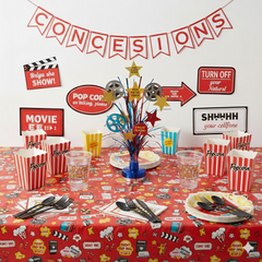 134 Pcs Movie Night Party Kit - For 8 Guests