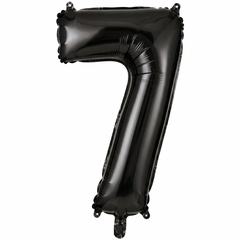 Black Number 7 Foil Balloon - 18 In.