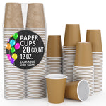 12 Oz. Gold Paper Cups | 20 Count