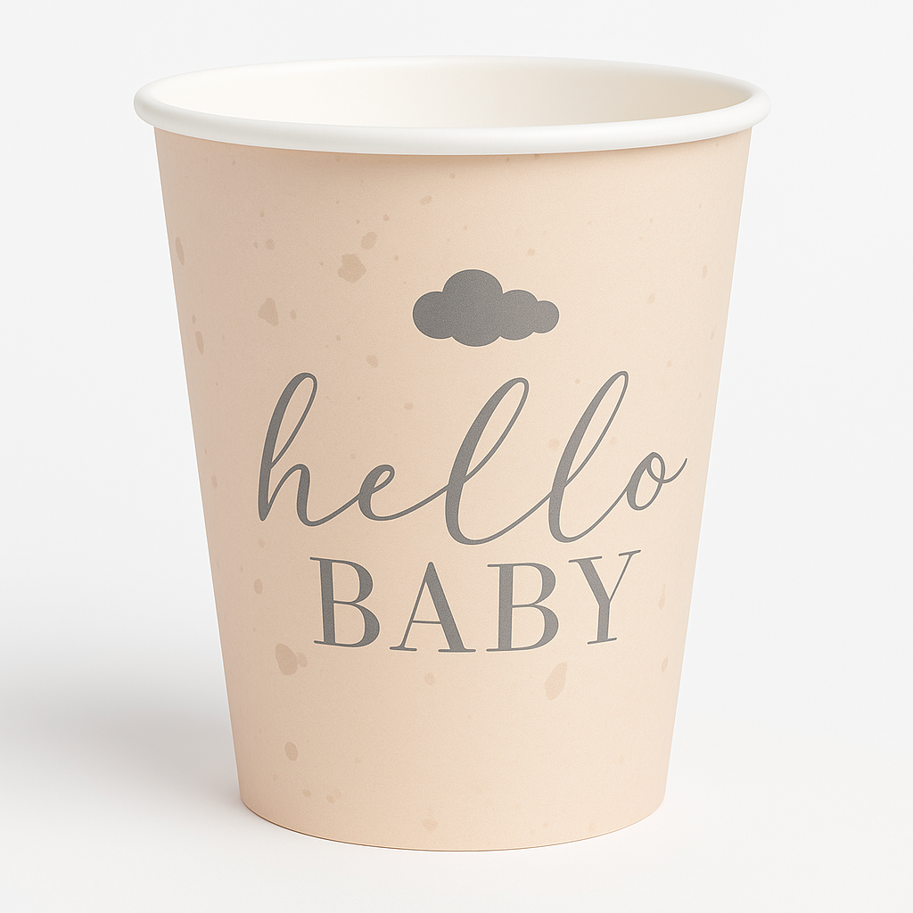 Ginger Ray "Hello Baby" 12oz Paper Cups