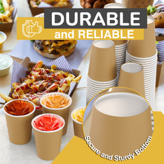 12 Oz. Gold Paper Cups | 20 Count