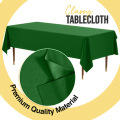 Premium Emerald Green Plastic Table Cover | 54 in. x 108 in.