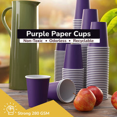 12 Oz. Purple Paper Cups | 20 Count