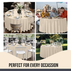 Premium 108" Round Ivory Table Cover