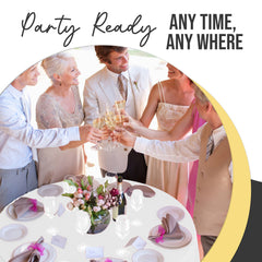 Premium Round White Plastic Table Cover | 84 in. | Case of 96