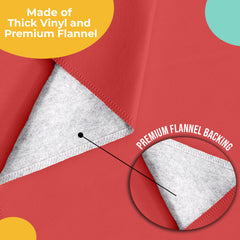 Red Flannel Backed Plastic Table Cover  | 54 in. x 108 in.