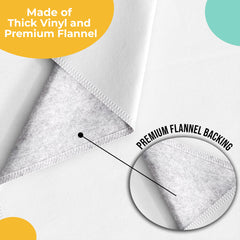White Flannel Backed Plastic Table Cover 70 in. Round | Case of 36