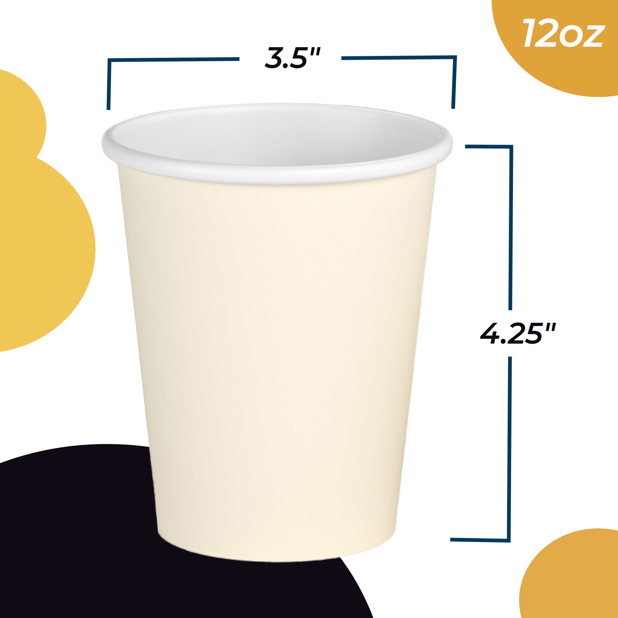 12 Oz. Ivory Paper Cups | 20 Count