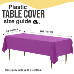 Premium Magenta Plastic Table Cover | 54 in. x 108 in.