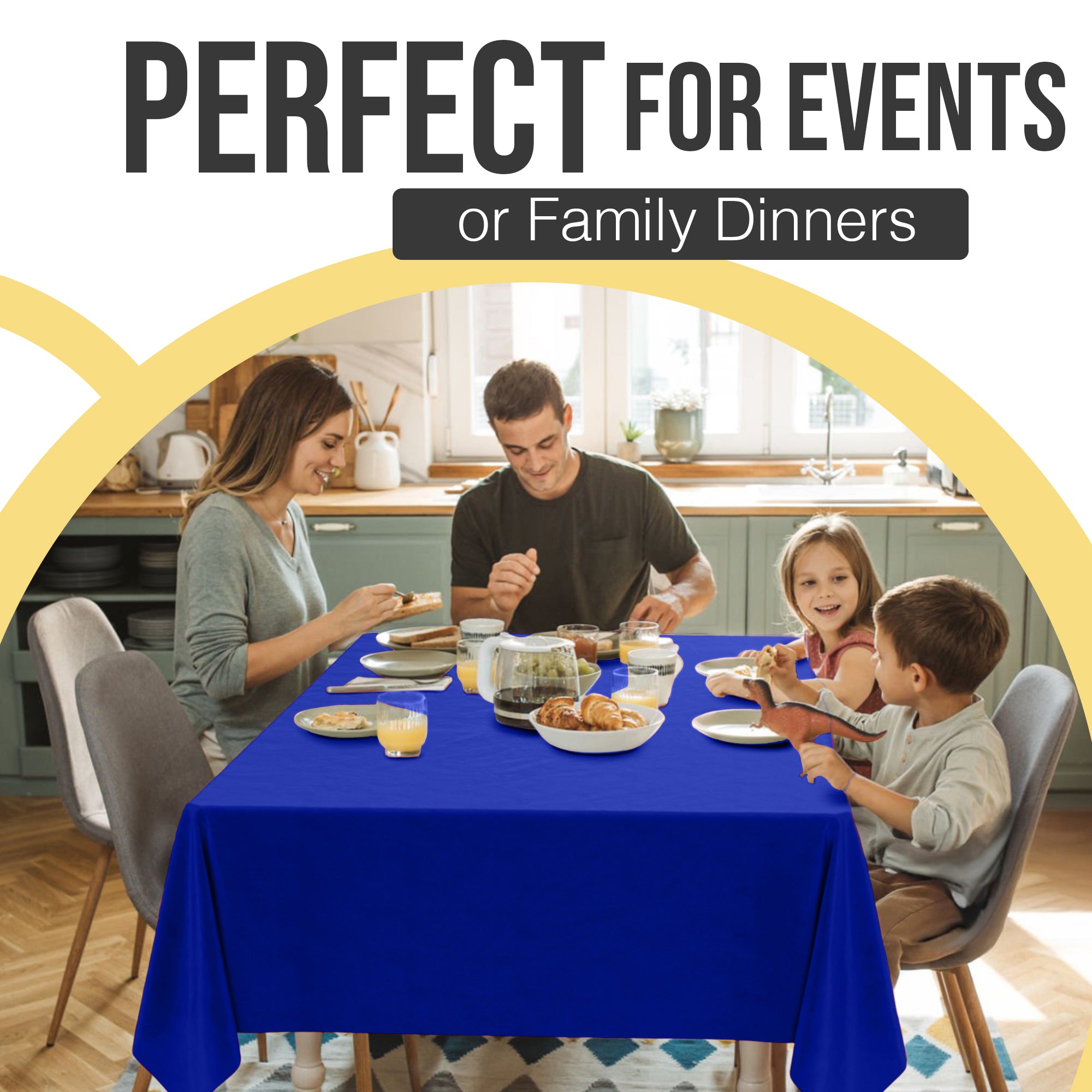 Premium Dark Blue Plastic Table Cover | 54 in. x 108 in.