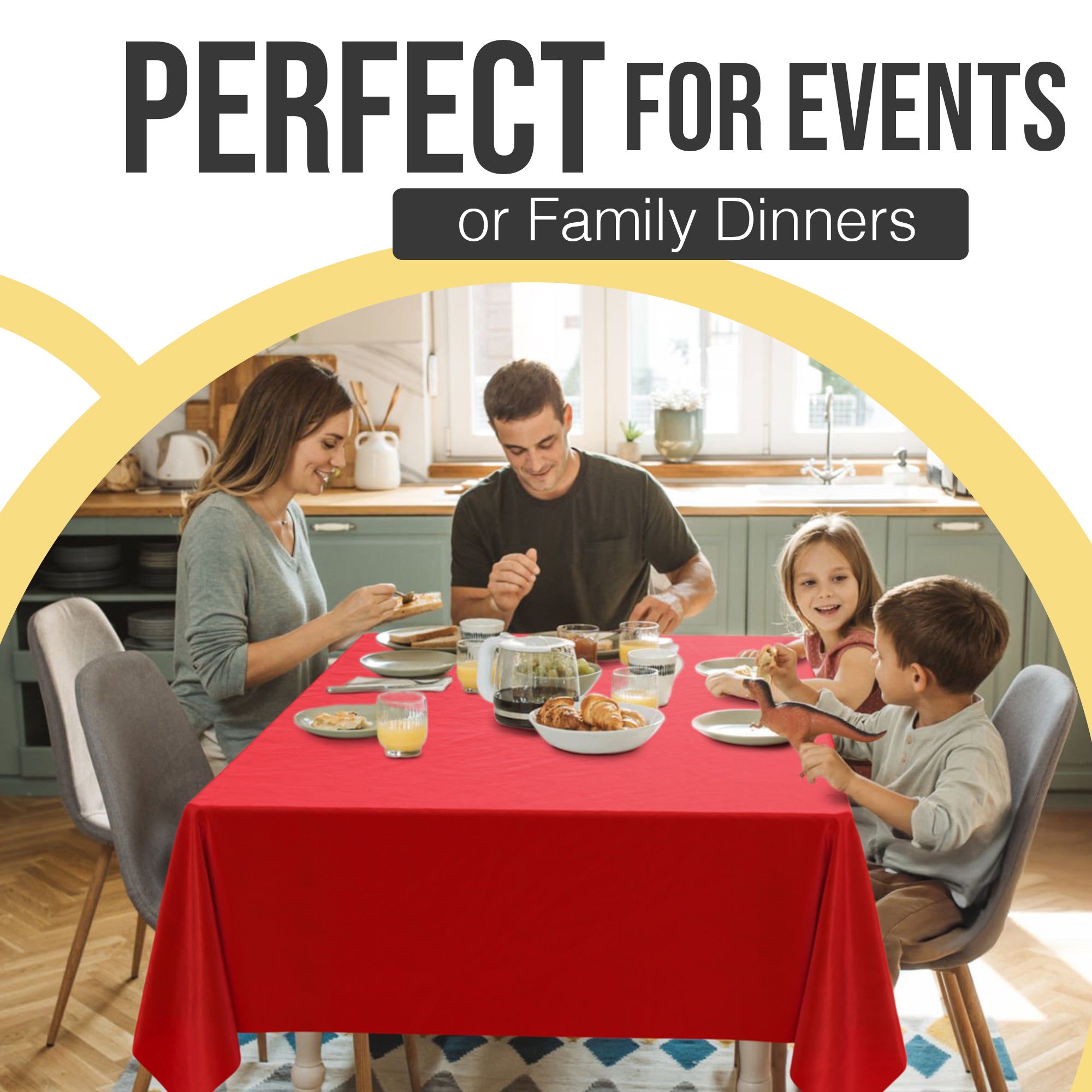 Premium Red Plastic Table Cover | 54 in. x 108 in.