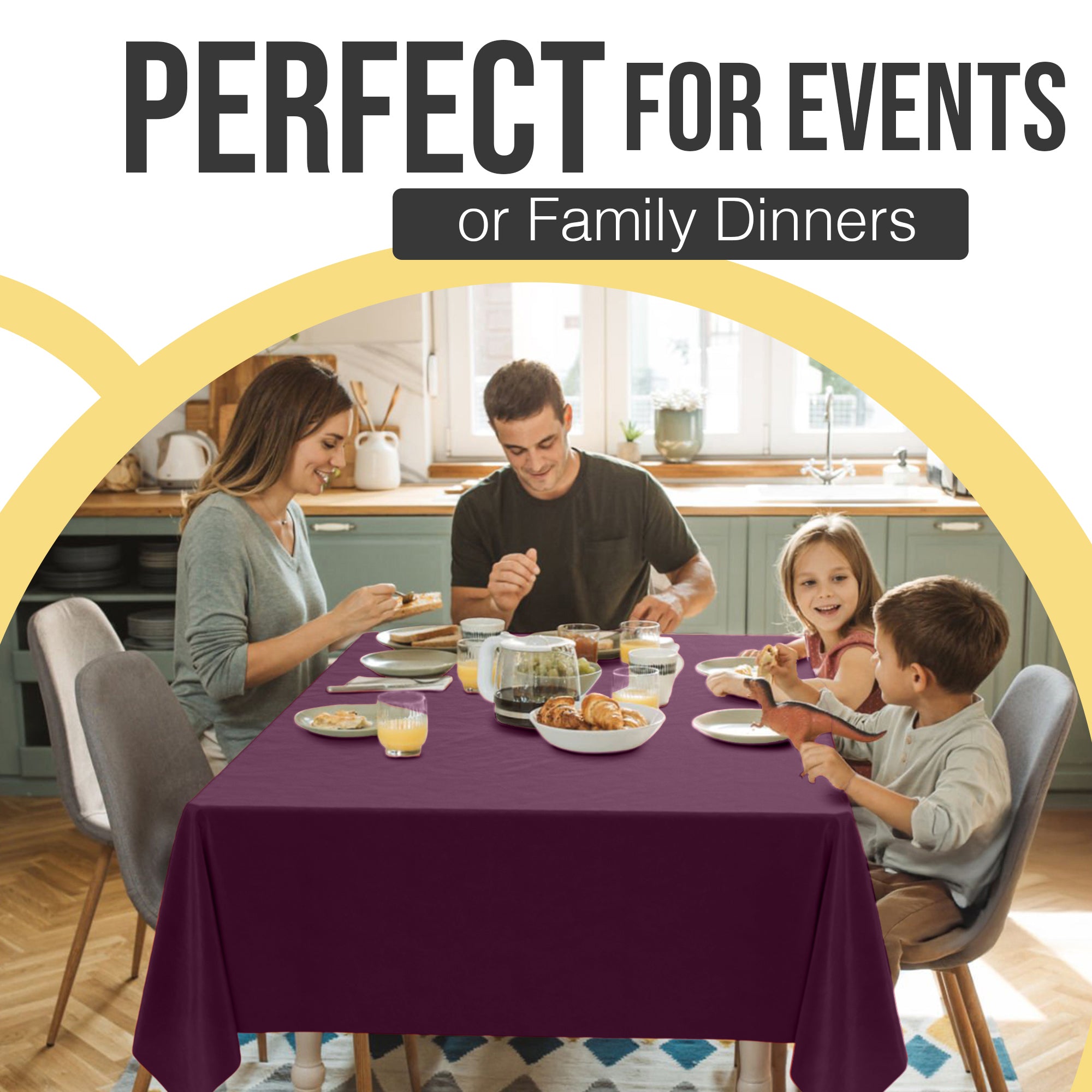 Premium Plum Plastic Table Cover | 54 in. x 108 in.