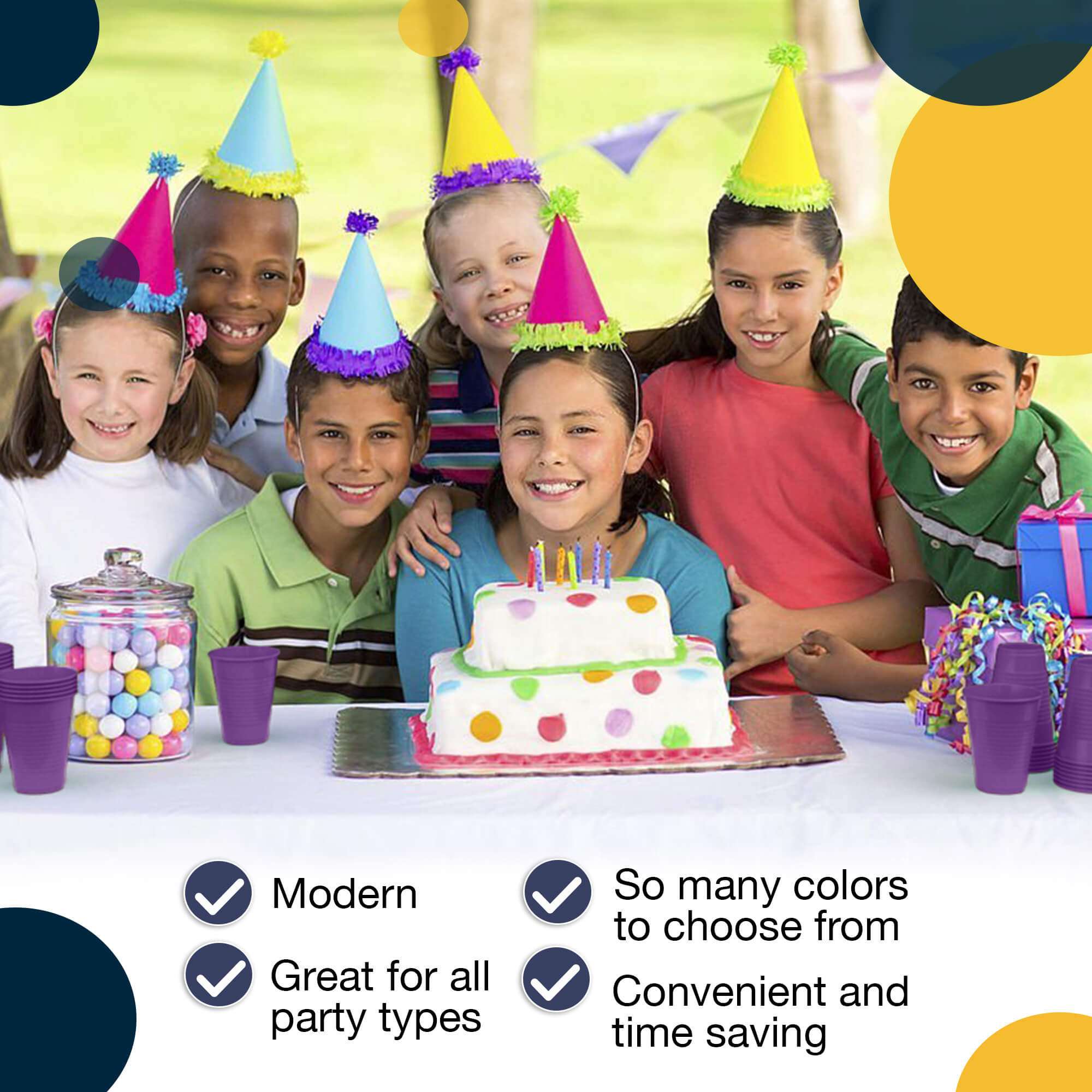 12 Oz. Purple Plastic Cups | 16 Count