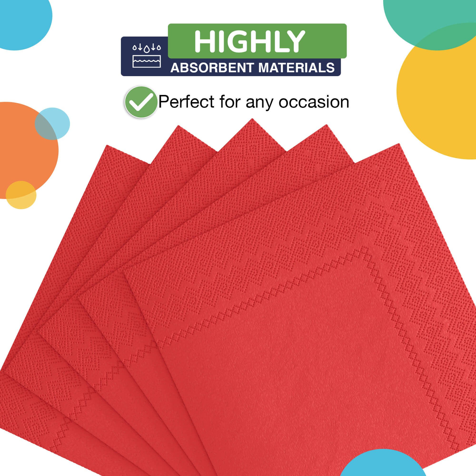 Red Luncheon Napkins | 20 Count