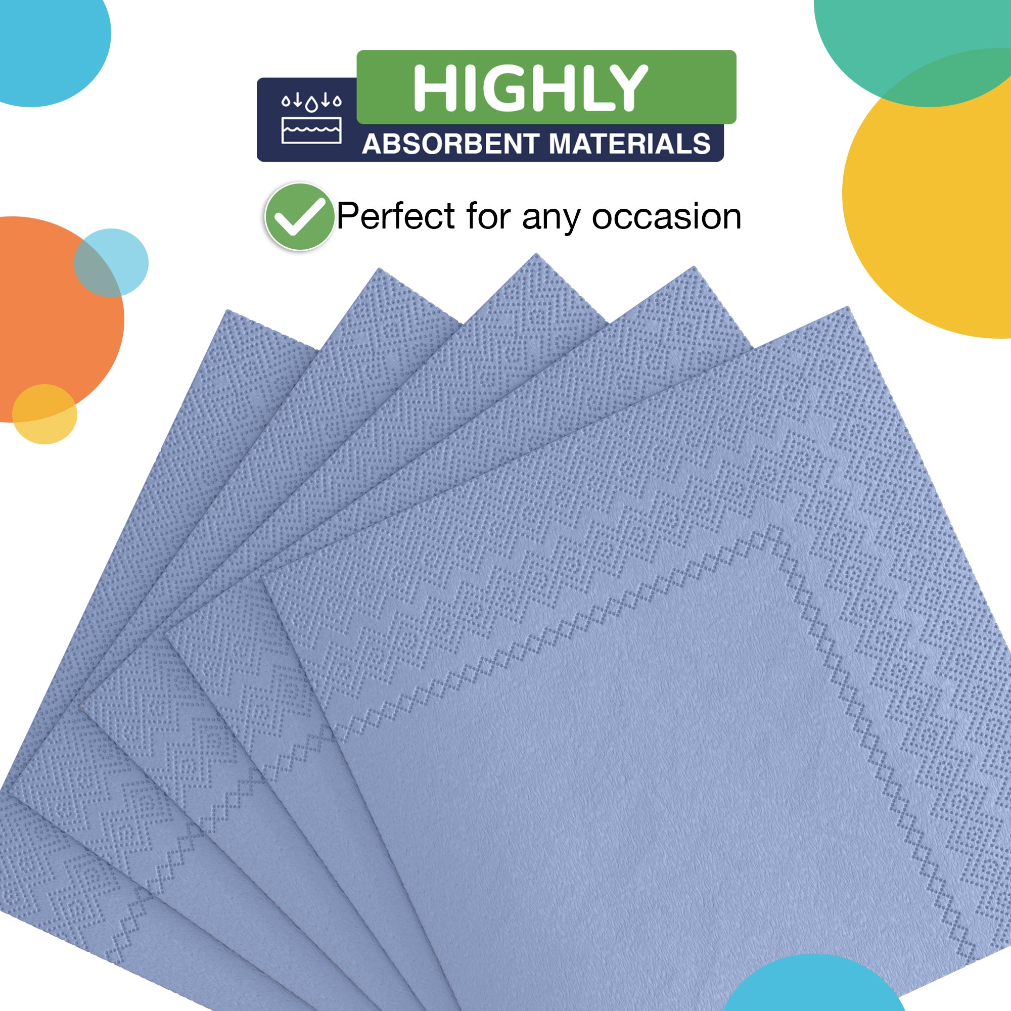 Silver Beverage Napkins - 4.75 in. x 4.75 in. | 100 Count