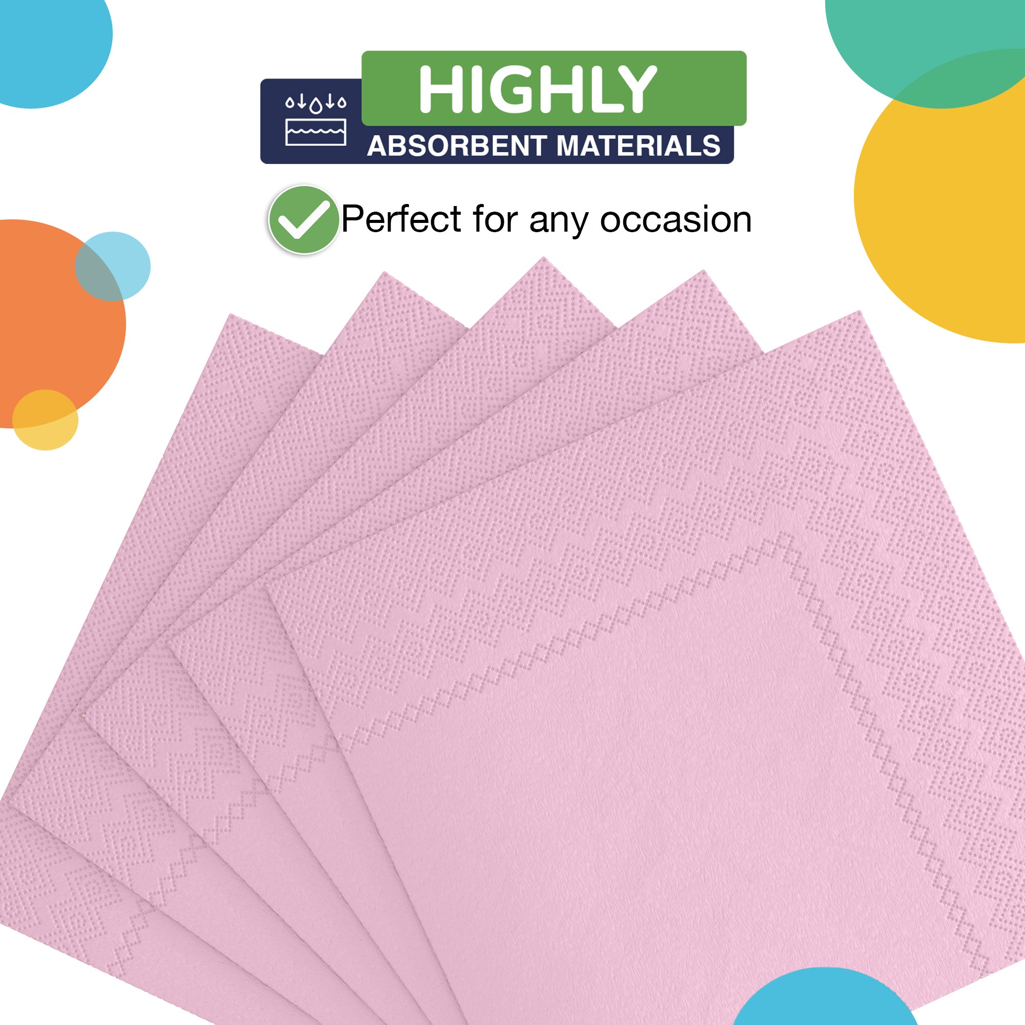 Pink Luncheon Napkins - 6.75 in. | 100 Count