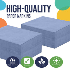 Silver Beverage Napkins - 4.75 in. x 4.75 in. | 100 Count