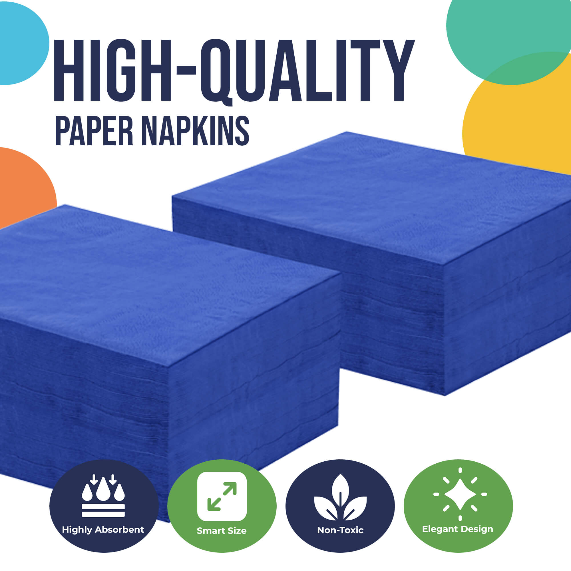 Dark Blue Luncheon Napkins | 20 Count