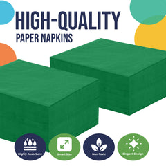 Emerald Green Luncheon Napkins - 6.75 in. | 1800 Count