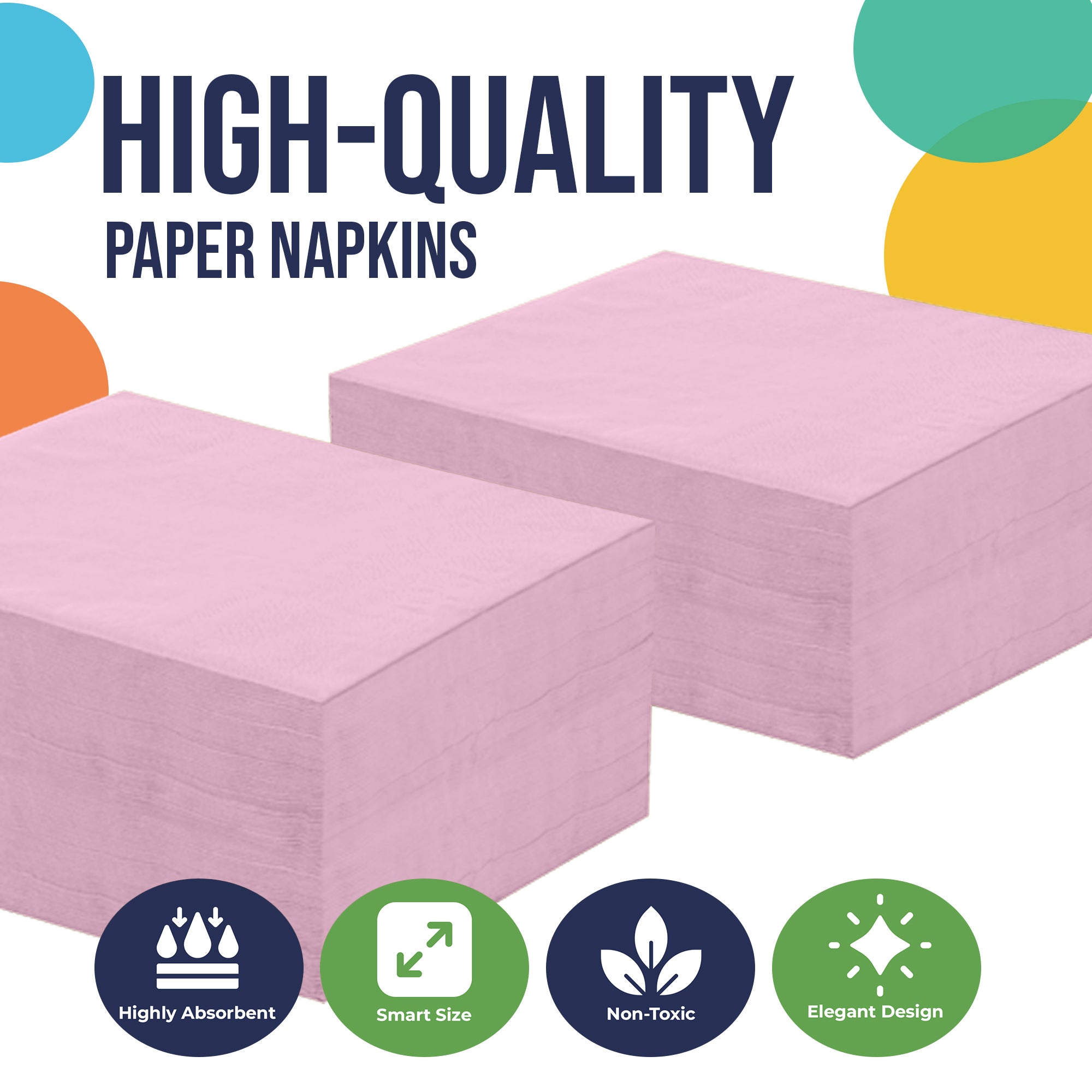 Pink Luncheon Napkins - 6.75 in. | 100 Count