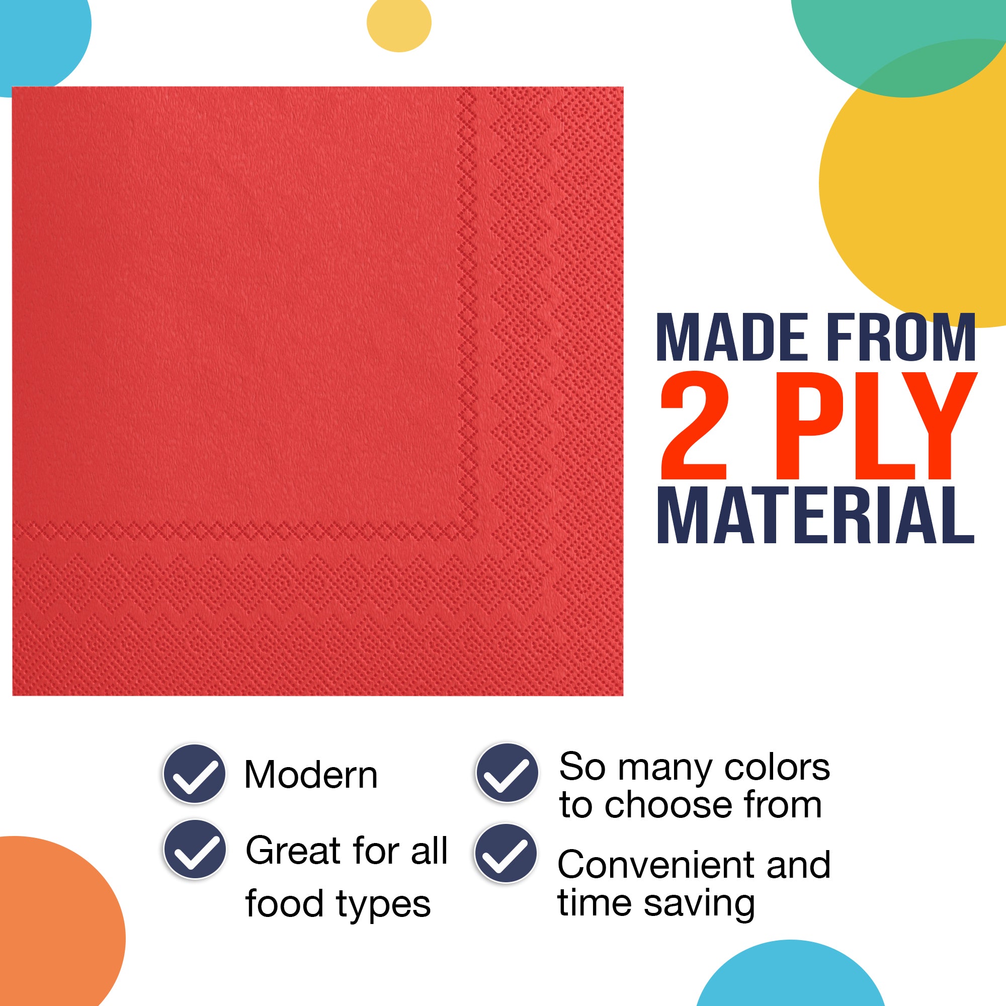 Red Luncheon Napkins | 20 Count