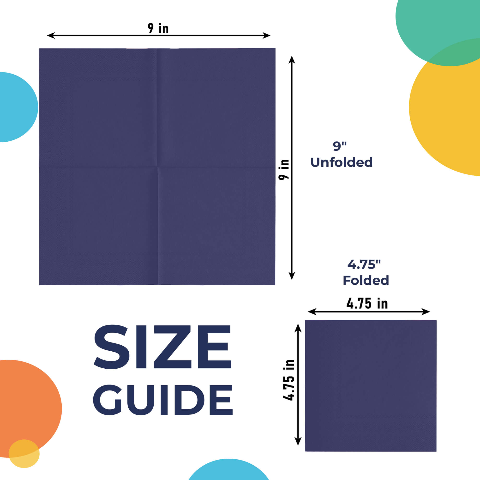 Dark Purple Beverage Napkins - 9 in. | 1800 Count