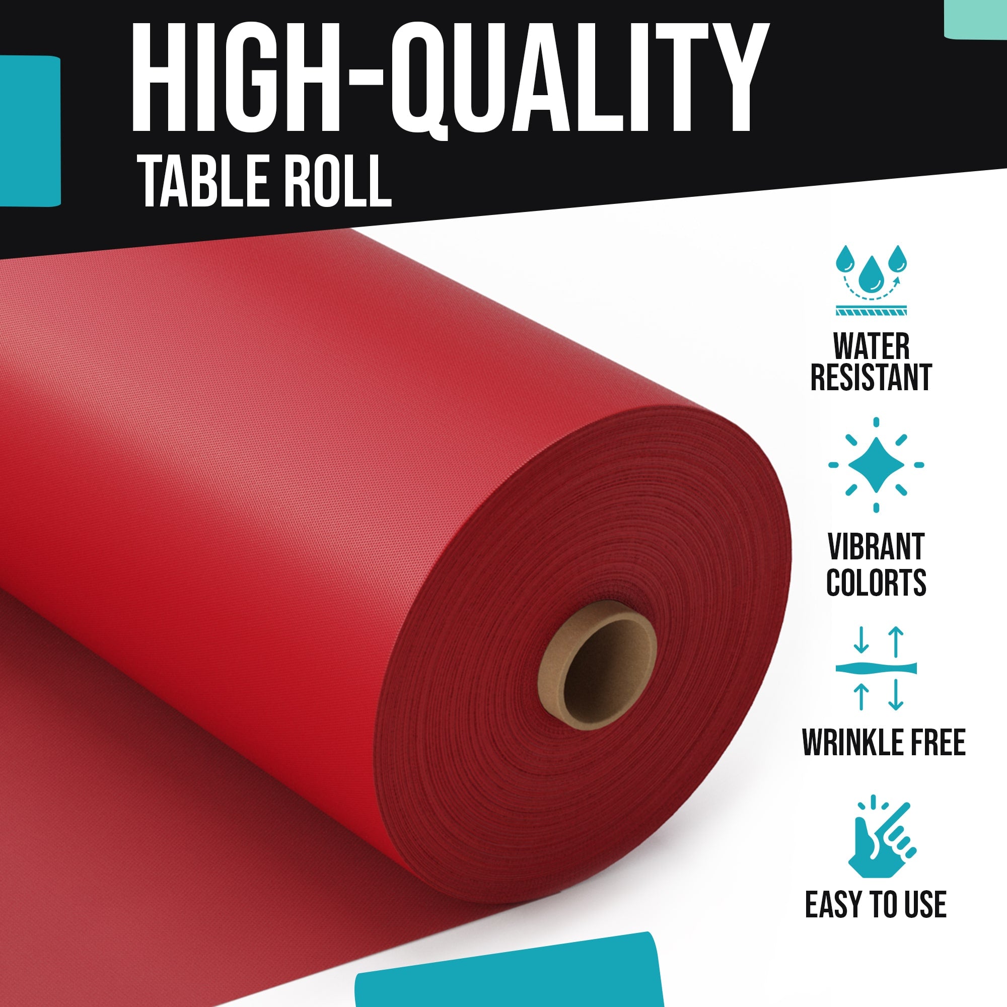 40 In. X 600 Ft. Premium Red Table Roll