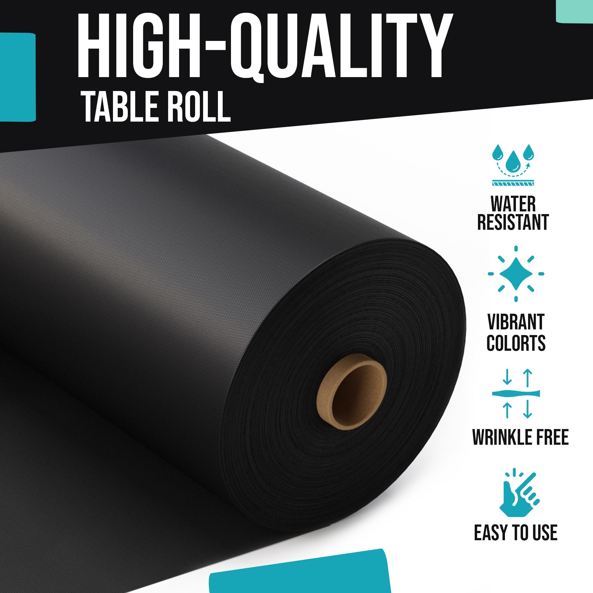 40 In. X 600 Ft. Premium Black Table Roll