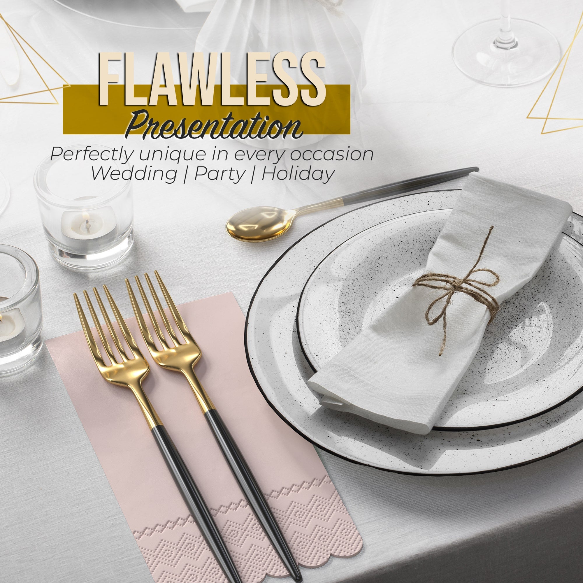 3 Ply Pink Peach Scalloped Napkins - 13 in. x 15.7 in. - 20 Ct.