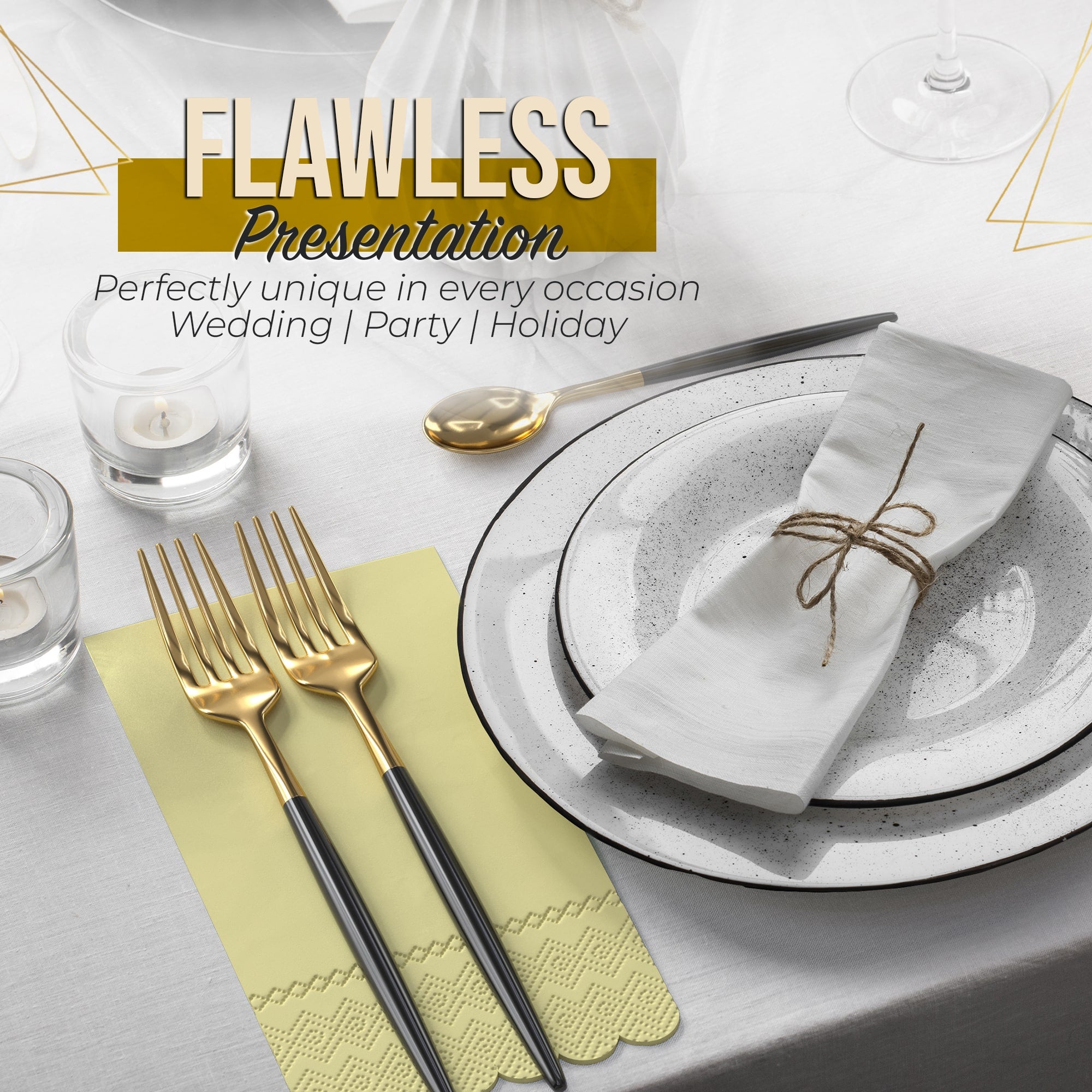 3 Ply Buttercup Yellow Scalloped Napkins - 13 in. x 15.7 in. - 20 Ct.