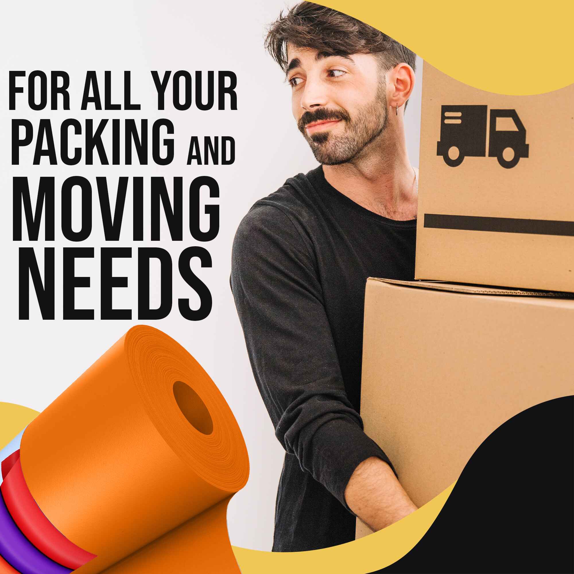 36 x 110' Kraft Paper Roll | Orange