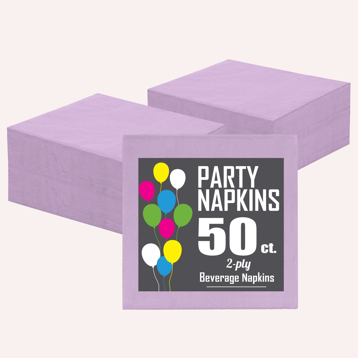 Lavender Beverage Napkins - 9 in. | 1800 Count