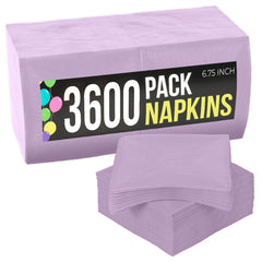 Lavender Luncheon Napkins - 6.75 in. x 6.75 in. | Case of 3600
