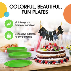 9 In. Lime Green Paper Plates - 20 Ct.