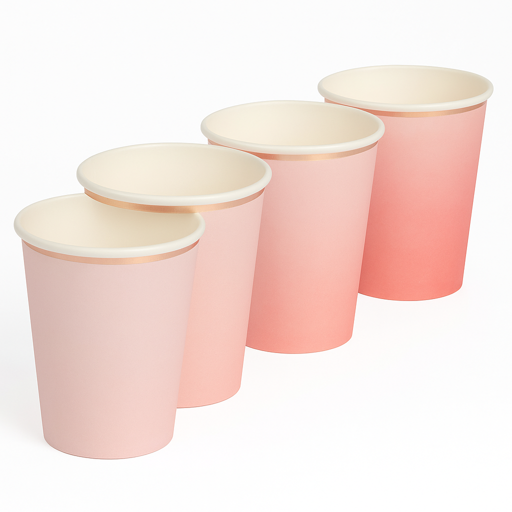 Rose Gold Foil Party Cups - 9 oz.