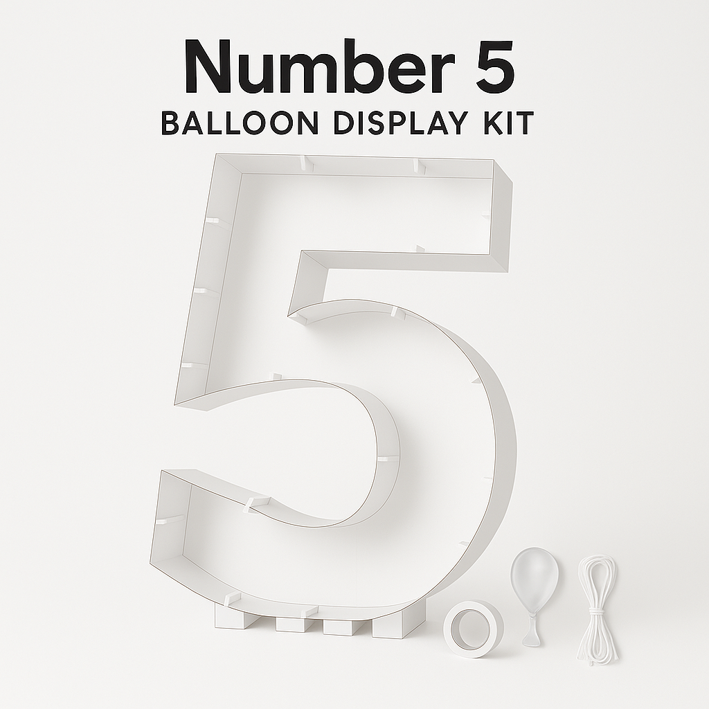 Number 5 Balloon Display Kit