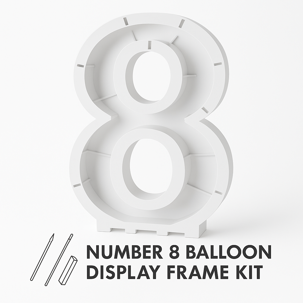 Number 8 Balloon Display Frame Kit