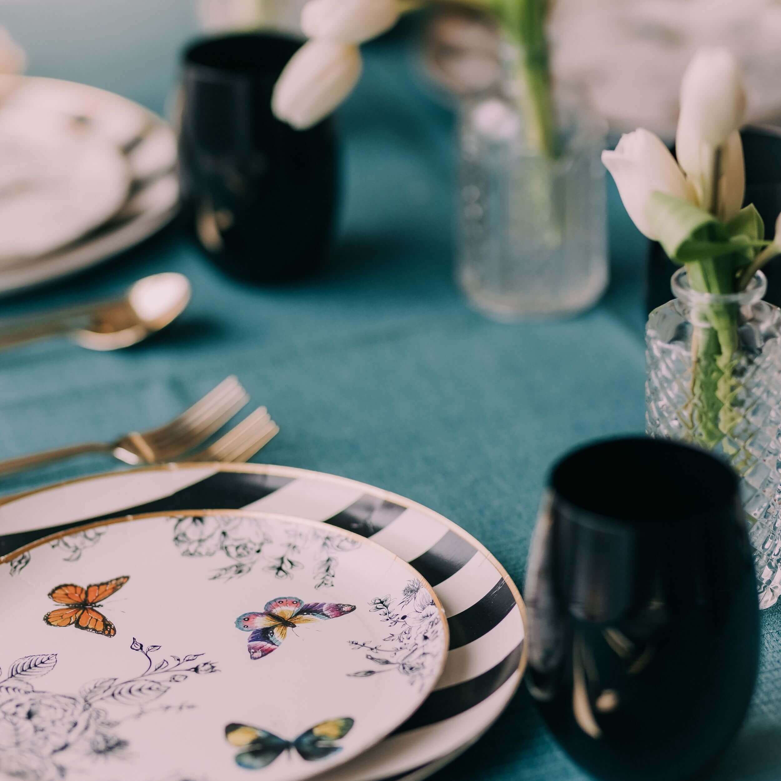 Earthtrends Monarch Design Paper Plates Combo Set 16/16