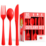 Heavy Duty Red Cutlery Combo - 7.5 in. - 80 Count