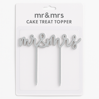 Elegant Mr. and Mrs. Acrylic Wedding Cake Topper