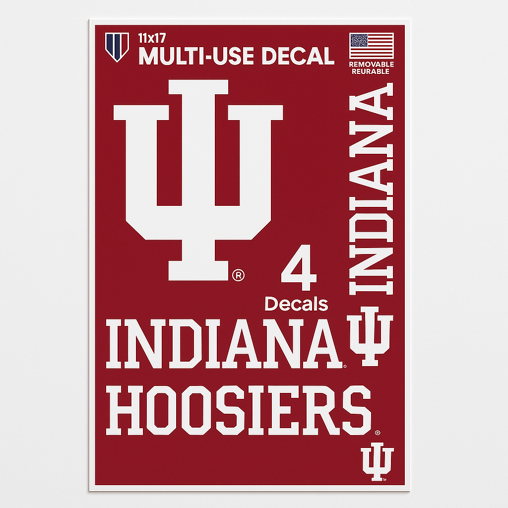 Indiana Hoosiers 11x17 Decal Sheet