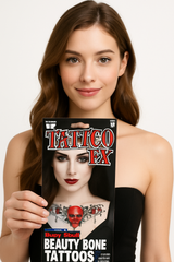Halloween Ruby Skull Temporary Tattoo