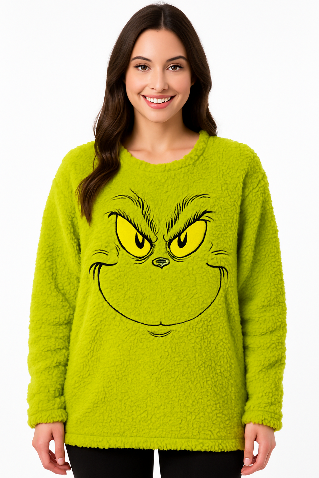 Grinch Pull-Over Sherpa Sweater - S/M