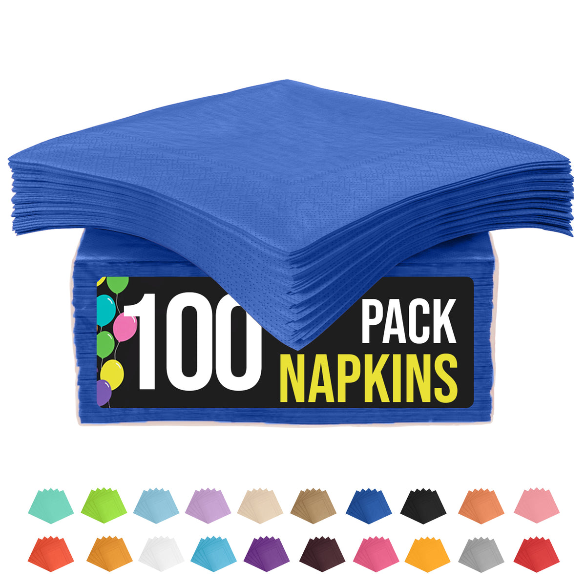 Dark Blue Luncheon Napkins - 6.75 in. | 100 Count