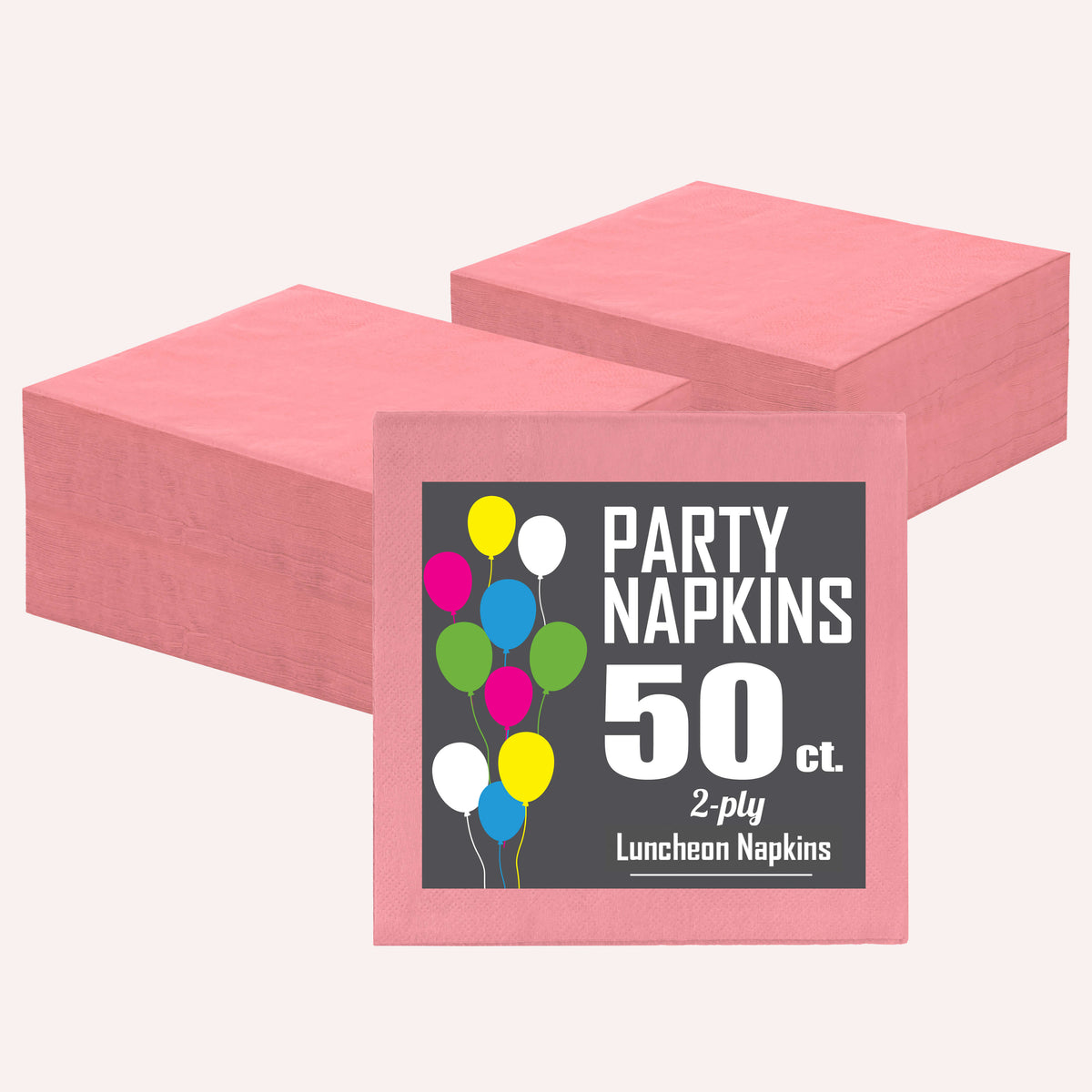 Pink Luncheon Napkins - 6.75 in. | 1800 Count