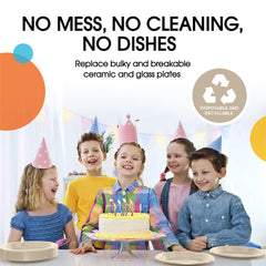 7 In. Ivory Plastic Plates 8 Count