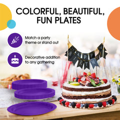 7 In. Purple Paper Plates - 20 Ct.