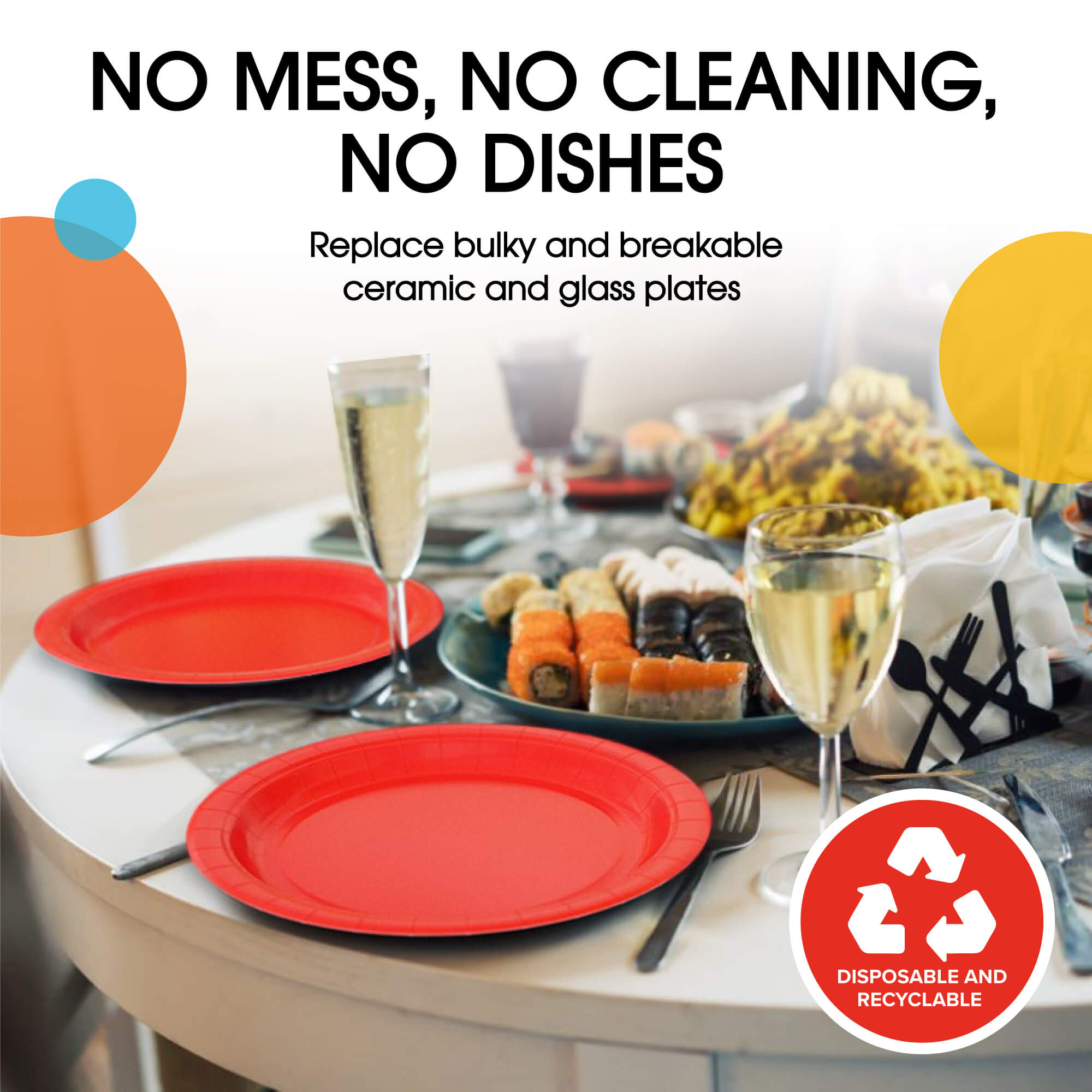 9 In. Red Paper Plates | Case of 1000